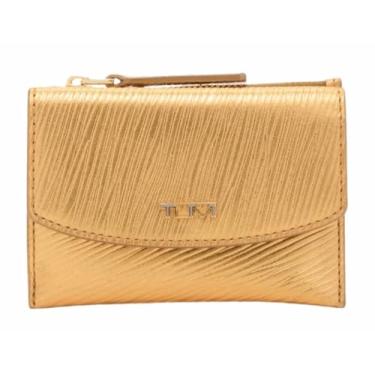 Imagem de Tumi Capa feminina para cartão, dourada, tamanho único, Dourado, One Size, Estojo para cartão com aba