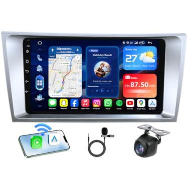 Imagem de 4 núcleos 4 + 64 GB ROM Android 13 Upgrade para Toyota Camry 2007-2011: 9 polegadas 1280 x 800 IPS tela sensível ao toque estéreo substituição sem fio Carplay Android Auto Backup Câmera 5G WiFi GPS