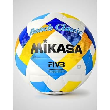 Imagem de Bola Vôlei Profissional Tamanho Padrão Oficial Couro Sintético Quadra Praia Areia Voleibol Original