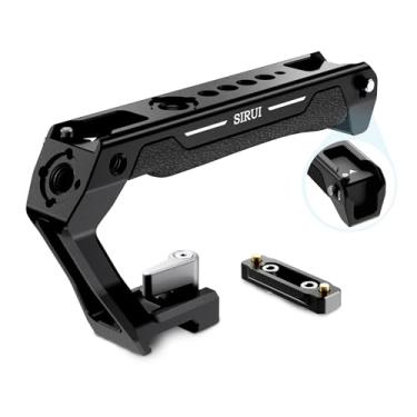 Imagem de SIRUI Alça superior com suporte de braçadeira OTAN de liberação rápida, alça leve com sapatos frios com pinos de segurança para gaiola de câmera, trilho NATO incluído, SC-TH