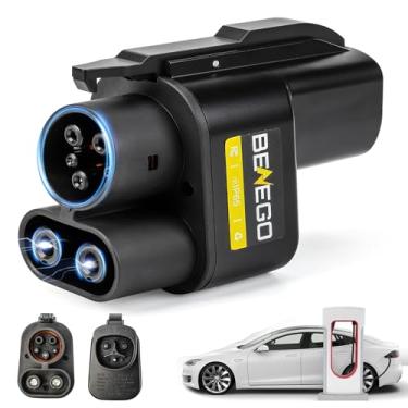 Imagem de BENEGO Adaptador De Carregador Ccs1 Para Supercarregador Tesla Atualizado Em 2025 [Máx. 500 A, 1000 V, Ip65] Com Controle Inteligente Temperatura, Compatível Veículos Elétricos Ford, Rivian, Gm, Vol
