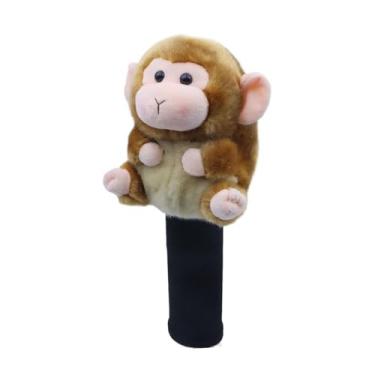 Imagem de RNXRZANK Capa Protetora para Cabeça de Taco de Golfe em Pelúcia com Formato Exclusivo de Macaco, a Arranhões, Feita de Malha Macia. Ideal para Prese, Motorista