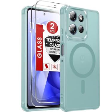 Imagem de LeYi Capa para Moto G-Power-2025: Capa Motorola G Power 5G 2025 com protetor de tela e protetor de câmera elevado, [ajuste Mag-Safe] fosco translúcido e corpo inteiro à prova de choque desbloqueado