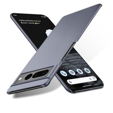Imagem de Bastmei Capa para Google Pixel 7 Pro 5G (2022), extremamente leve, ultrafina, proteção de câmera, capa rígida de policarbonato para Google Pixel 7 Pro 5G (2022) (cinza cascalho)