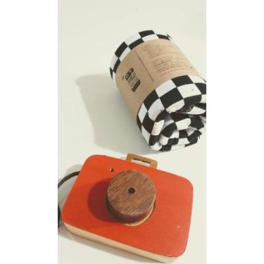 Imagem de Cueiro Botonê Quadriculado - Amigo Monstro