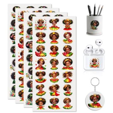 Imagem de Dorsbaby Black Beauties Adesivos UV DTF 84 peças para chaveiros AirPods, Capas Decalques para Fones de Ouvido Bluetooth, Telefone, Notebook, Mini Copos