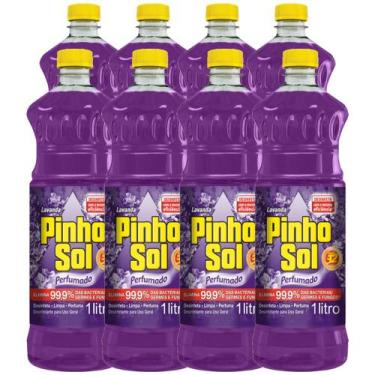 Imagem de Kit Desinfetante Pinho Sol Lavanda 1L com 8 unidades