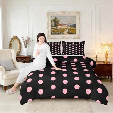 Imagem de Homewish Conjunto de edredom para crianças, adolescentes e adultos, moderno, geométrico, simples, com 3 peças, 3 peças, conjunto de edredom com 2 fronhas