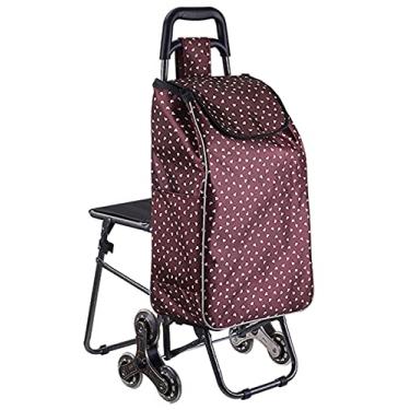 Imagem de Carrinho de compras dobrável de 6 rodas, carrinho de subir escadas, reboque impermeável sobe as escadas e puxa o carrinho, estilo cinco (estilo quatro)