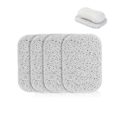 Imagem de 6 peças de Almofadas para Levantar Sabão Almofada Sabonete Prato Suporte Sabonetes em Barra Mantém o Seco e Dura Mais Design Multidirecional Drenagem