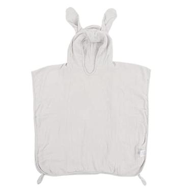 Imagem de CUOFYUNL Toalha de praia infantil com capuz, coelho de desenho animado, macio, respirável, altamente absorvente, de algodão, toalha de banho para crianças e adolescentes