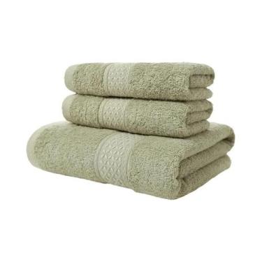 Imagem de Toalha De Rosto Absorvente 100% Algodão Para Lavagem Das Mãos, Cabelo,