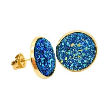 Imagem de Brincos De Stud Druze Banhados a Ouro Para Mulheres E Adolescentes, Jo