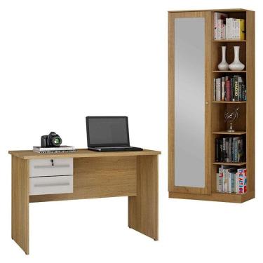 Imagem de Mesa para Computador Byte e Multiuso João Pessoa Cinamomo Off White - Valdemóveis