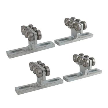 Imagem de Garosa Carrinho Tipo T, Ferro e Aço Carbono, Design de 6 Rodas para Fácil Instalação de Portas Móveis, Armários e Cortinas