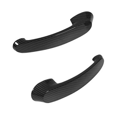 Imagem de KIMISS Adesivo de Guarnição da Tampa da Maçaneta Porta Externa do Carro para Smart Fortwo C453 - Proteção Elegante do Painel de Fibra de Carbono