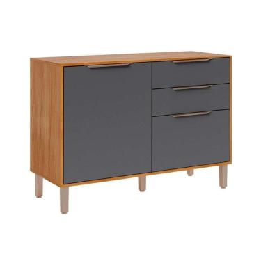 Imagem de Gabinete de Cozinha Modulado Balcão c/ Tampo Áurea c/ 2 Portas e 2 Gavetas 120cm Cinamo...