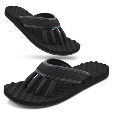 Imagem de Sandália feminina de pedicure ortopédica de EVA – Sandálias femininas confortáveis com suporte de arco para casa, salão, ioga e academia – chinelos com separadores embutidos para secagem de unhas