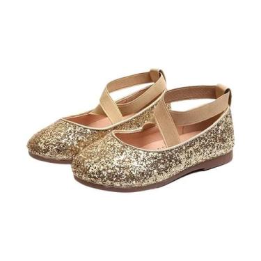 Imagem de Sapatilhas De Balé Para Meninas Com Cristais Brilhantes, Sapatos De Fe