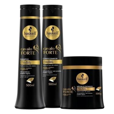Imagem de Kit Haskell Cavalo Forte 500g  Força, Brilho e Crescimento (Shampoo + 