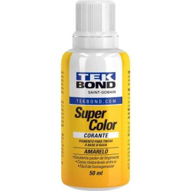 Imagem de Corante Líquido Para Tinta a Base D'água, Amarelo, 50 ml, Tekbond