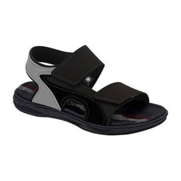 Imagem de Sandália Papete Infantil Preto Cinza Molekinho 2402.745-Masculino