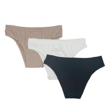 Imagem de Kit 3 Calcinhas Biquíni Microfibra  -Trifil, Branco, P