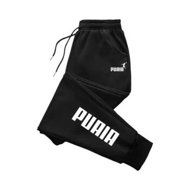 Imagem de Calças De Jogging Femininas Em Cor Sólida Com Estampa De Letras, Corte