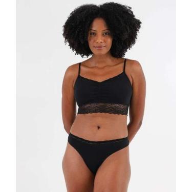 Imagem de Calcinha Fio Dental Renda Marisa Preto-27095, Preto, P