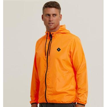 Imagem de Jaqueta Corta Vento Masculino Com Capuz WSS Brasil Diamond, Laranja, P
