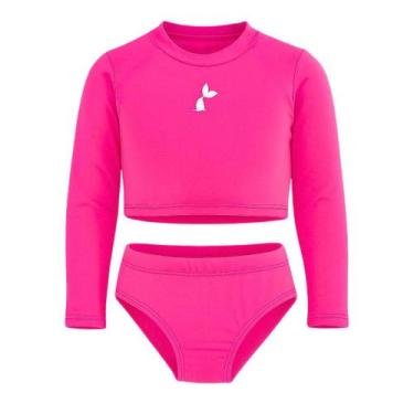 Imagem de Biquíni Cropped Liso Menina Infantil Proteção Solar Uv - Catarinense, 