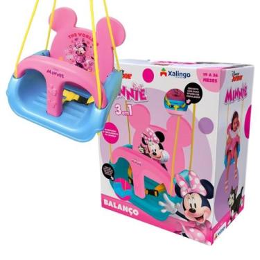 Imagem de Balanço Infantil Minnie Disney Encosto Regulável Com Cinto Criança Bri