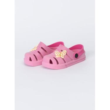 Imagem de Babuche Infantil Menina Rosa Borboleta Delicada - Molekada, 31/32