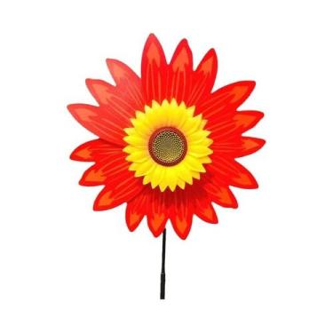 Imagem de Catavento Decorativo Giratório De Jardim Com Estaca Para Gramado Em Fo