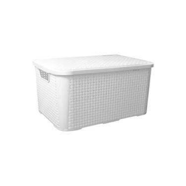 Imagem de Caixa Organizadora Multiuso Utilidades Domesticas Rattan 26 Litros - 3