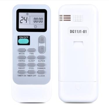 Imagem de HZIME Controle remoto AC A/C de substituição compatível com ar condicionado portátil Hisense & Kelon DG11J1-72 DG11J1-01 DG11J1-04 DG11J1-98 DG11J1-05(E) K1849621 AP10CR1W AP10CR2W AP1441 CR2WG APP