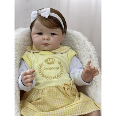Imagem de Bebê Reborn Boneca Silicone 50cm de Altura, 35cm de Larguta, Toma Banh