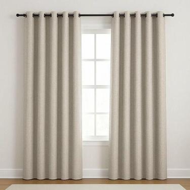 Imagem de Cortina Blackout para Quarto 300x220CM Tecido Linho 100% Bloqueio de L