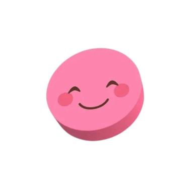 Imagem de Borracha Mercur Sentimentos com Formato Oval para Correções Precisas Unidade Rosa