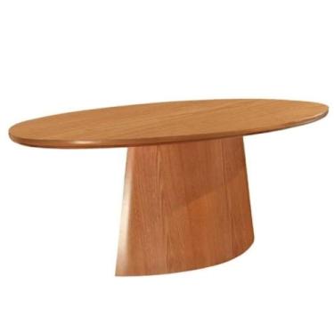 Imagem de Mesa de Jantar Oval com Tampo Laminado Cinamomo Tamanho:160x90 - Casa 