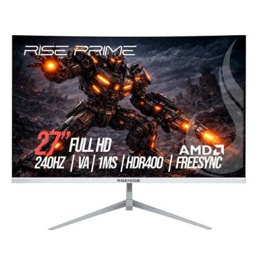 Imagem de Monitor Gamer Curvo Rise Mode Prime 27", Full HD, 240Hz, 1ms, VA, Free