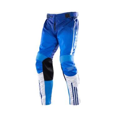 Imagem de Calça Motocross Infantil Criança Motocross Jett Armage, Azul, Branco, 