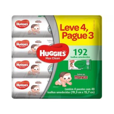 Imagem de Lenços Umedecidos Huggies Higiene Superior Limpam 2x Mais 4x48 Unidade