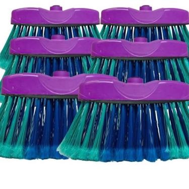 Imagem de kit 6 vassoura de plástico Fiorella 28cm - ECOPOLYMER