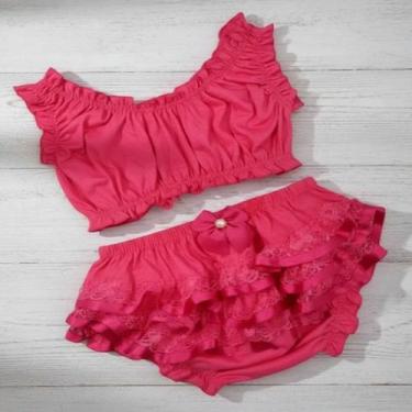 Imagem de Conjunto para Bebê Cropped e Calcinha Bunda Rica (Top e Tapa Fralda) -