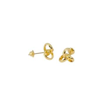 Imagem de Brinco Em Ouro Flor De Elos 6mm Dourado - VIRS