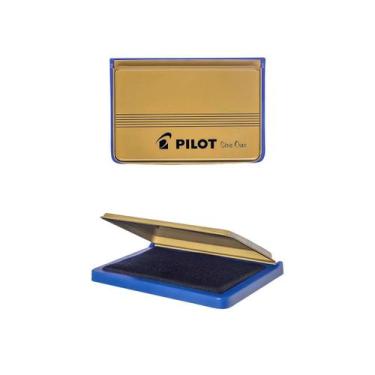 Imagem de Almofada Carimbo Carimbeira Azul Nº3 11cm x 6,7cm Recarregavel - Pilot