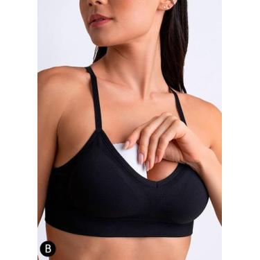 Imagem de Sutiã Loba Essencial S/ Costura C/ Bojo Removível Lupo 41116, Preto, M