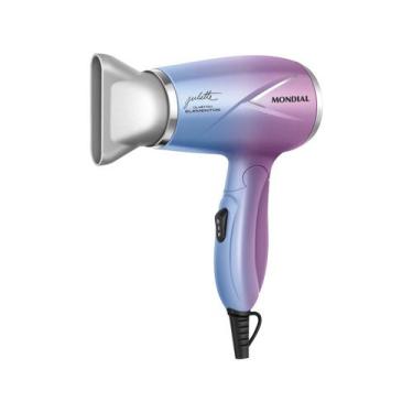 Imagem de Secador de Cabelo Mondial Dobrável Tourmaline Azul e Rosa 1200W 2 Velo