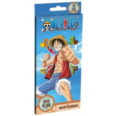 Imagem de Lápis De Cor Anime One Piece 12 Cores Escolar - Tris